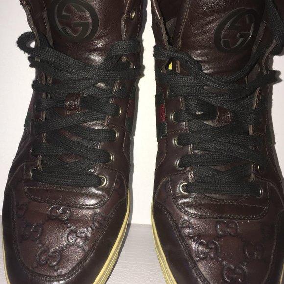Gucci Signature leather hi-top sneaker - Picture 4 of 9